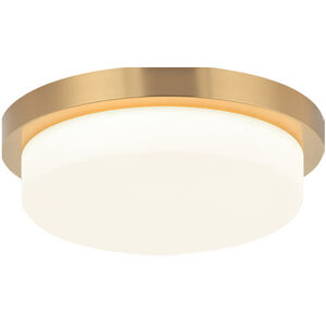 Durham LED 15.75 inch Aged Gold Brass Flush Mount Ceiling Light