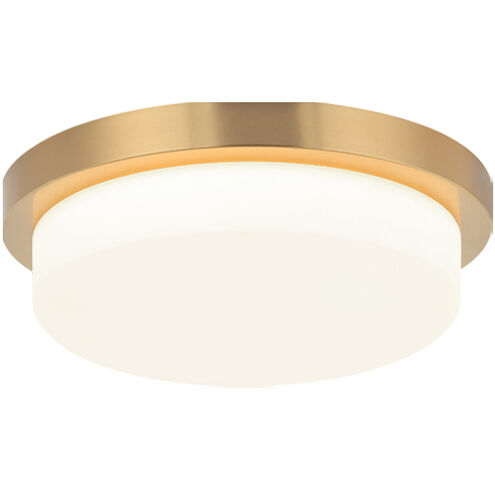 Durham LED 15.75 inch Aged Gold Brass Flush Mount Ceiling Light