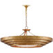 Belle 3 Light 36 inch Gold Leaf Chandelier Ceiling Light, Bunny Williams Collection