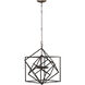 Takio 22 inch Matte Black Chandelier Ceiling Light