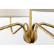 Thomas O'Brien Canto LED 40 inch Hand-Rubbed Antique Brass Four Arm Chandelier Ceiling Light, Large