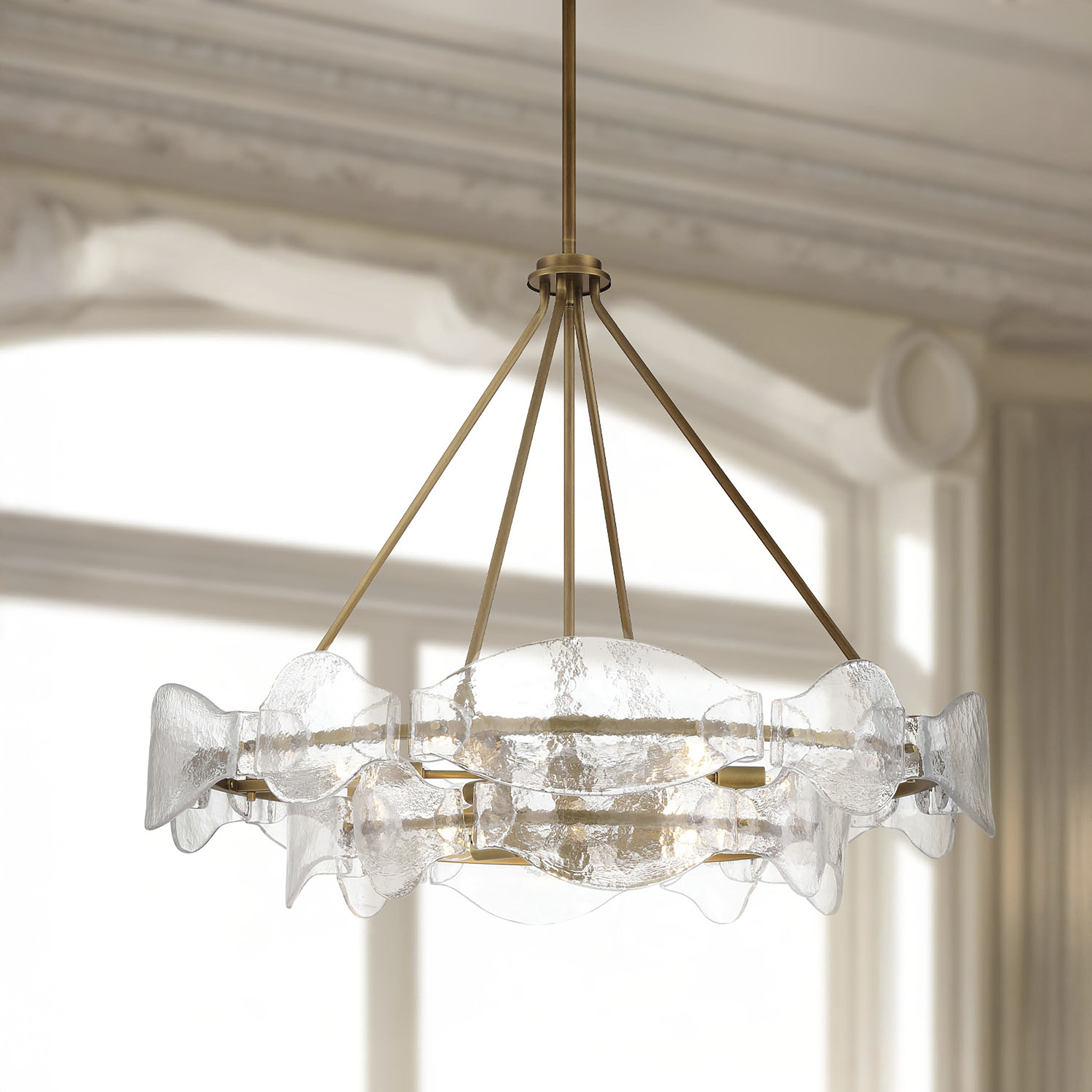 Elora 12 Light 35.75 inch Legacy Brass Pendant Ceiling Light