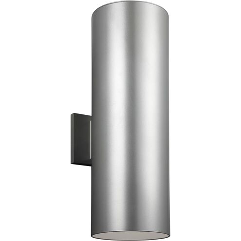Outdoor Cylinders LED 18.25 inch Painted Brushed Nickel Outdoor Wall Lantern