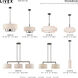 Meridian 6 Light 24 inch English Bronze Pendant Chandelier Ceiling Light