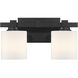 Abelson 2 Light 14 inch Matte Black Bathroom Vanity Light Wall Light