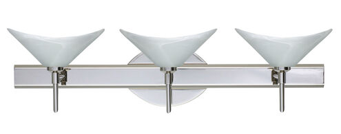 Hoppi 3 Light 23 inch Chrome Vanity Lighting Wall Light in Halogen