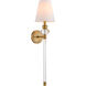 Cetro 1 Light 6.75 inch Brushed Brass Wall Mount Wall Light