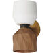 Akimbo 2 Light 6 inch Dark Bronze and Antique Brass Wall Sconce Wall Light