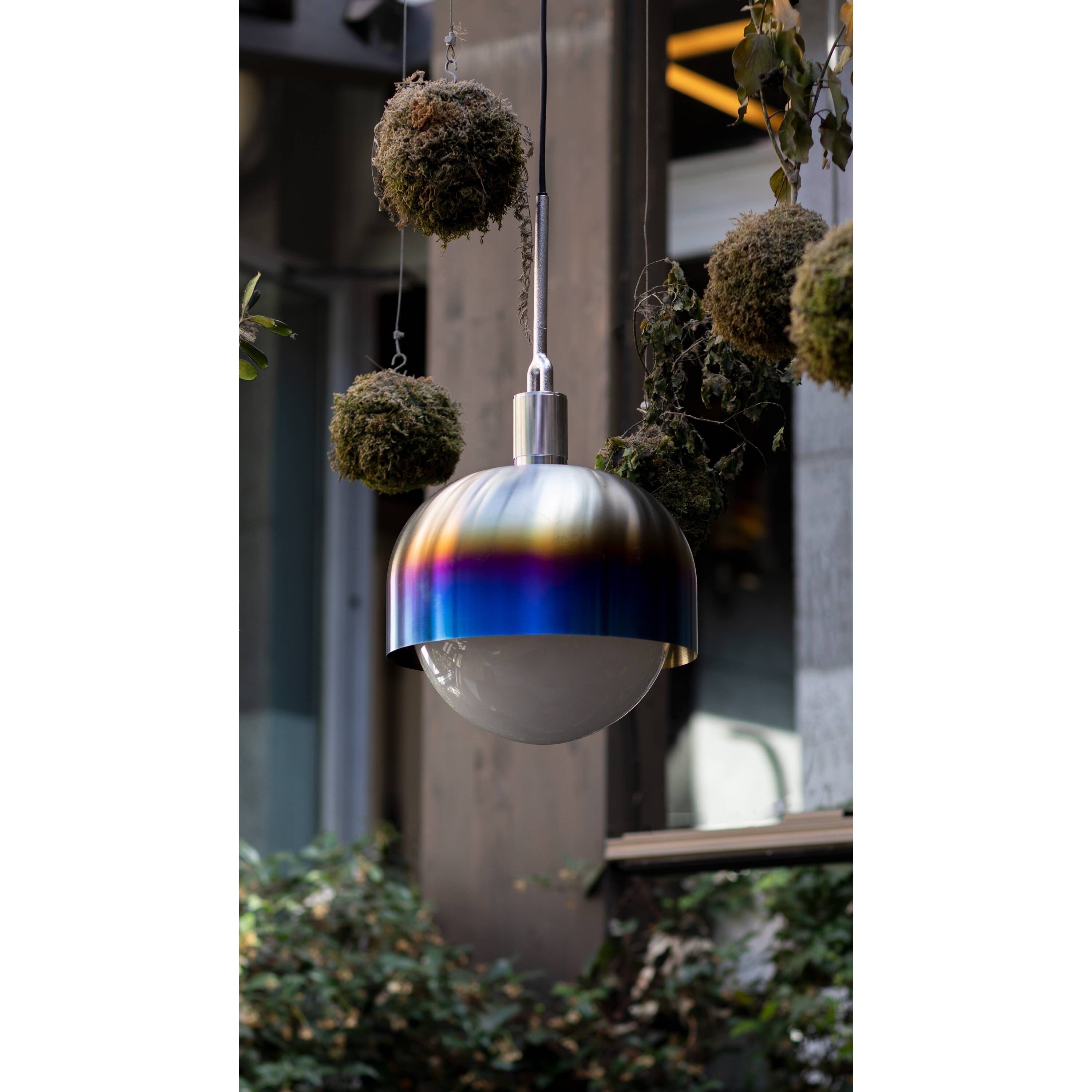 Forked LED 13.39 inch Burnt Steel Pendant Ceiling Light