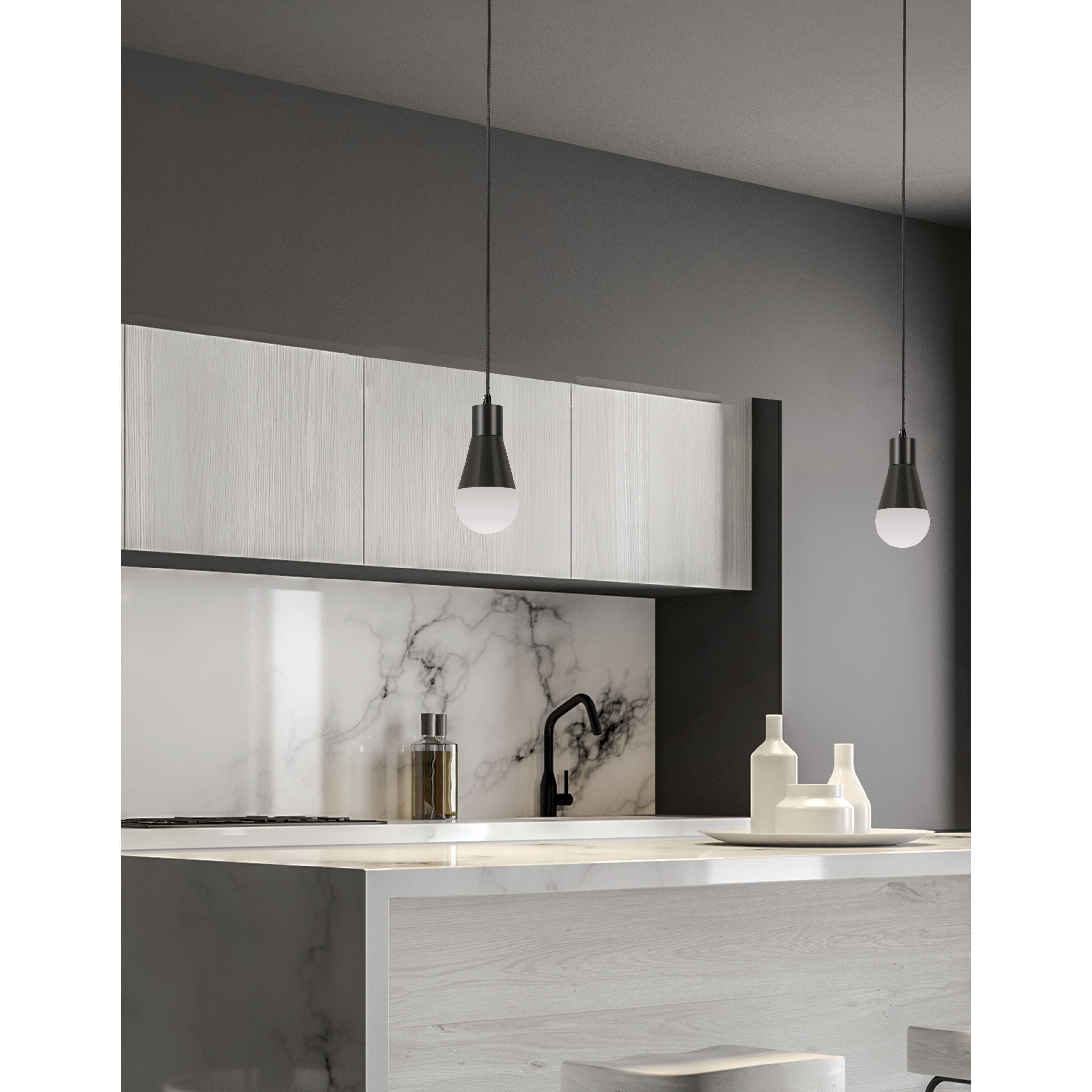 Fortuna 1 Light 3.5 inch Matte Black Single Drop Pendant Ceiling Light