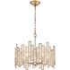 Equilibrium 5 Light 19 inch Matte Gold with Polished Nickel Chandelier Ceiling Light