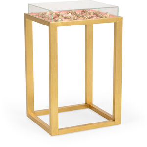 Shayla Copas 25 X 16 inch Clear/Gold/Coral Side Table