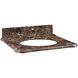 Malago 25 X 22 X 1 inch Dark Brown with Light Brown Vanity Top in Dark Emperador Marble, Undermount Sink