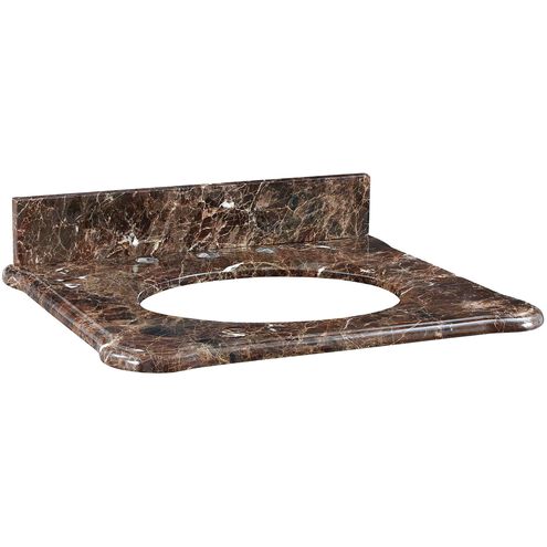 Malago 25 X 22 X 1 inch Dark Brown with Light Brown Vanity Top in Dark Emperador Marble, Undermount Sink