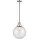 Franklin Restoration Beacon 1 Light 10 inch Brushed Satin Nickel Mini Pendant Ceiling Light in Incandescent, Seedy