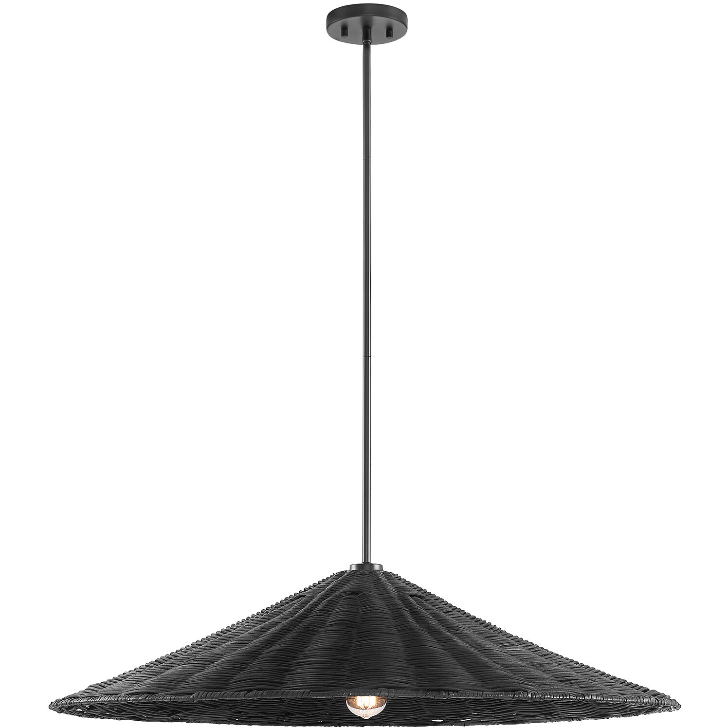 Bohemian 1 Light 35 inch Matte Black Pendant Ceiling Light