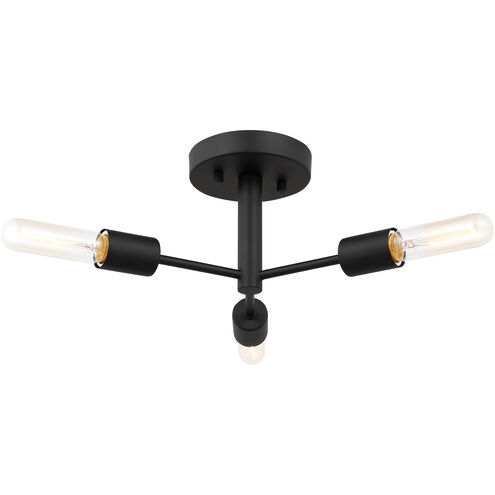 Sean Lavin Axis 3 Light 24 inch Midnight Black Semi-Flush Mount Ceiling Light