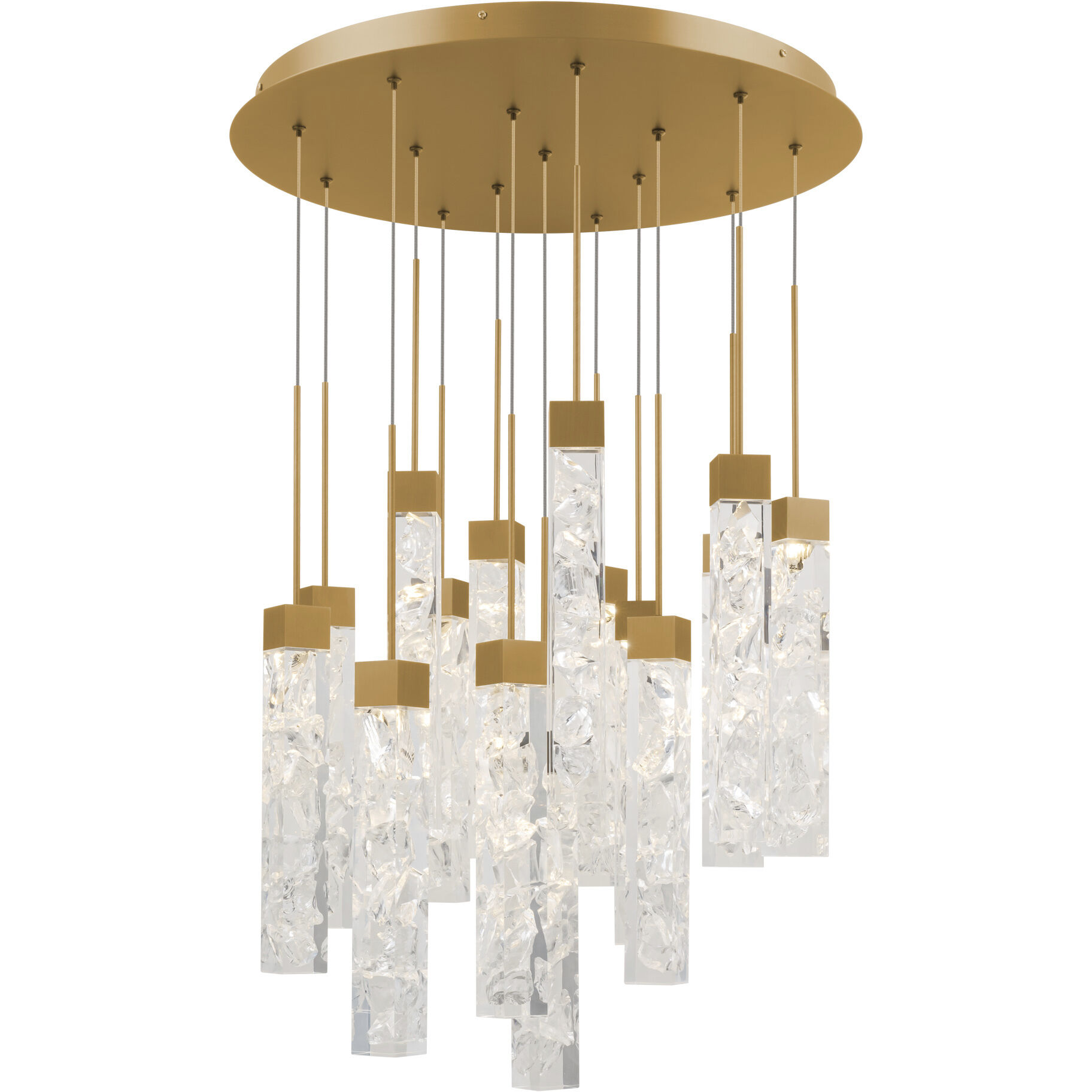 Minx 15 Light 23 inch Aged Brass Multi-Light Pendant Ceiling Light