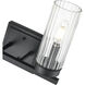 Iversen 2 Light 12.5 inch Matte Black Vanity Light Wall Light