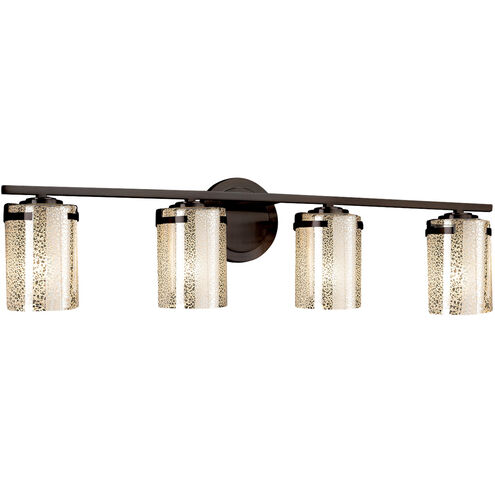 Fusion LED 32 inch Vanity Light Wall Light in 2800 Lm LED, Dark Bronze, Mercury Glass