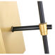 Eclipse 1 Light 5 inch Brass and Black Wall sconce Wall Light