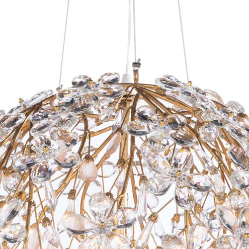 Cheshire 6 Light 20 inch Gold Leaf Chandelier Ceiling Light, Small