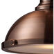 Pittsburgh 1 Light 13 inch Antique Copper Pendant Ceiling Light