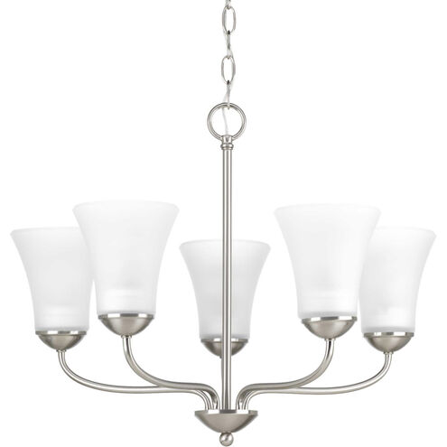 Classic 5 Light 22 inch Brushed Nickel Chandelier Ceiling Light