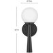 Izzy LED 6 inch Black Sconce Wall Light