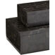 Black Bone 8 inch Black Boxes, Set of 2