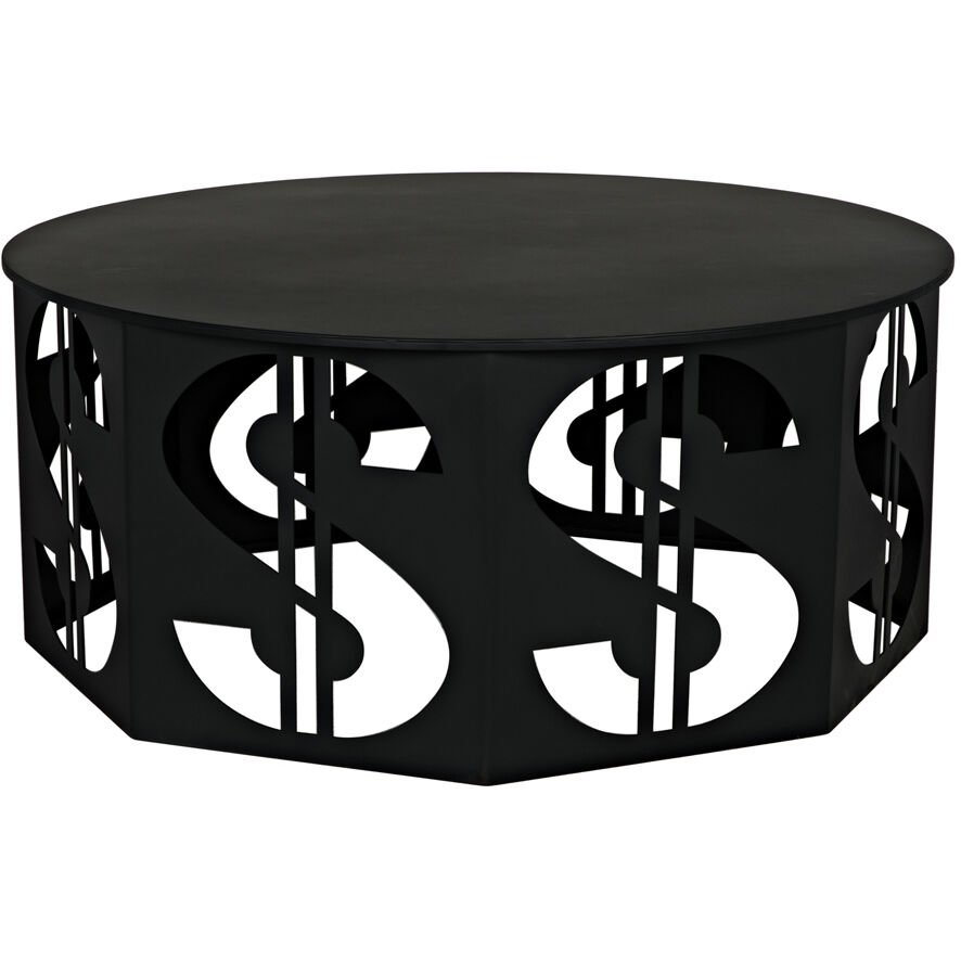 Dollar 39 X 39 inch Matte Black Coffee Table