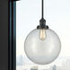 Franklin Restoration Beacon LED 12 inch Matte Black Mini Pendant Ceiling Light in Clear, Franklin Restoration