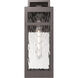 Ridgeway 1 Light 15.13 inch Bronze Outdoor Sconce in Waterglass