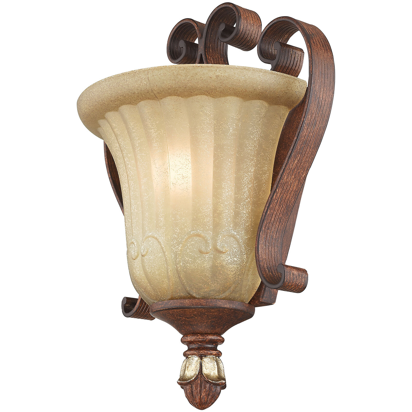 Villa Verona 1 Light 8 inch Verona Bronze with Aged Gold Leaf Accents Wall Sconce Wall Light