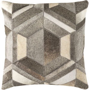 Lycaon 18 X 18 inch Medium Gray/Dark Brown/Butter/Taupe/Ivory Pillow Kit