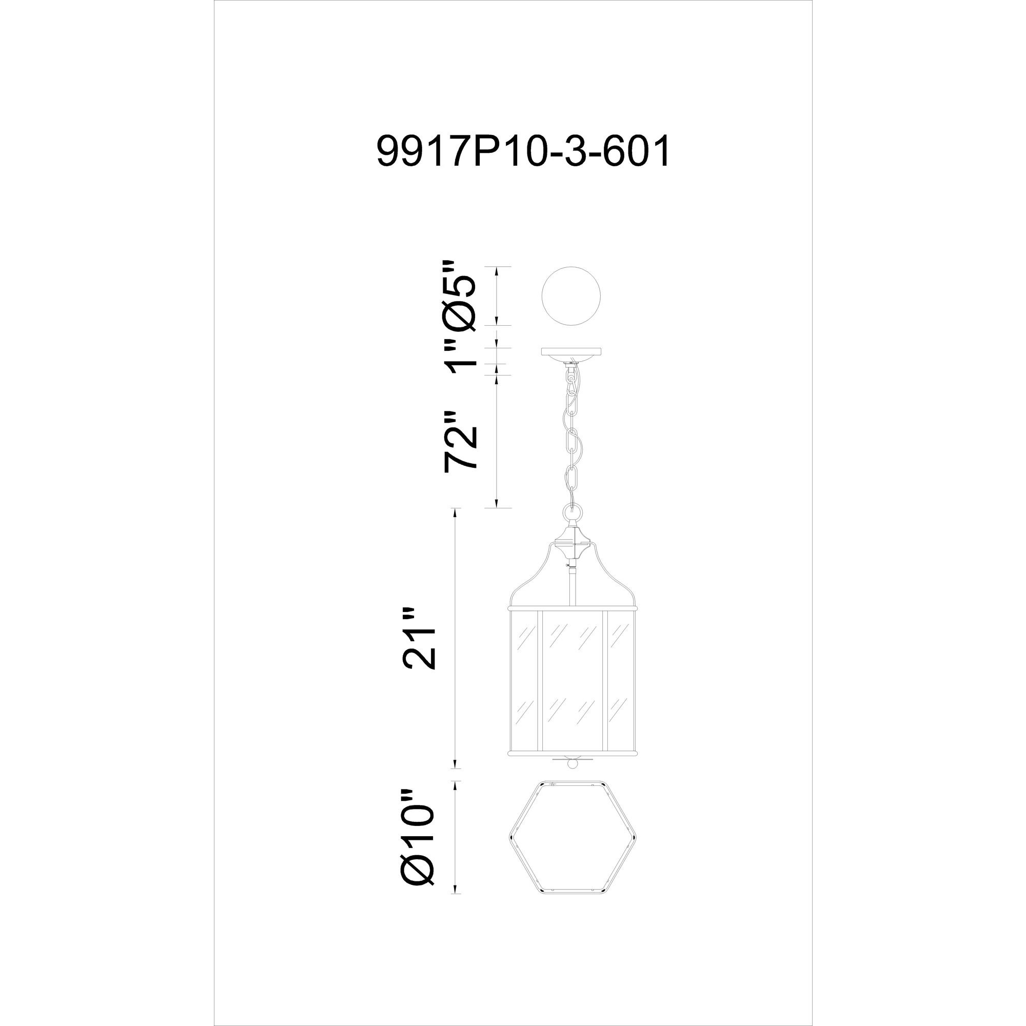 Maury 3 Light 10 inch Chrome Up Chandelier Ceiling Light