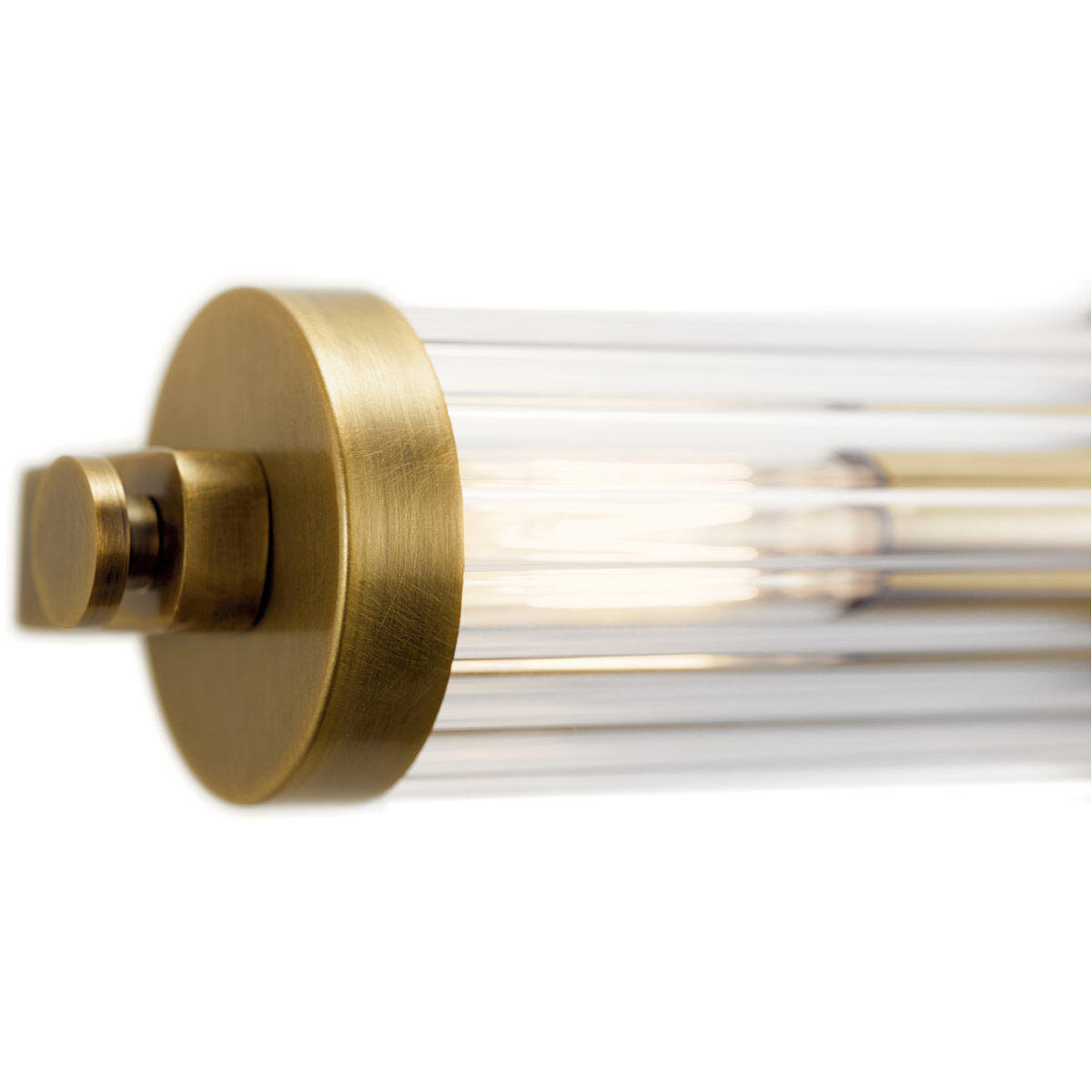 Azores 4 Light 25 inch Natural Brass Linear Bath Medium Wall Light, Medium