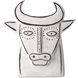 Thomas the Bull 12.5 X 11.5 inch Sculpture