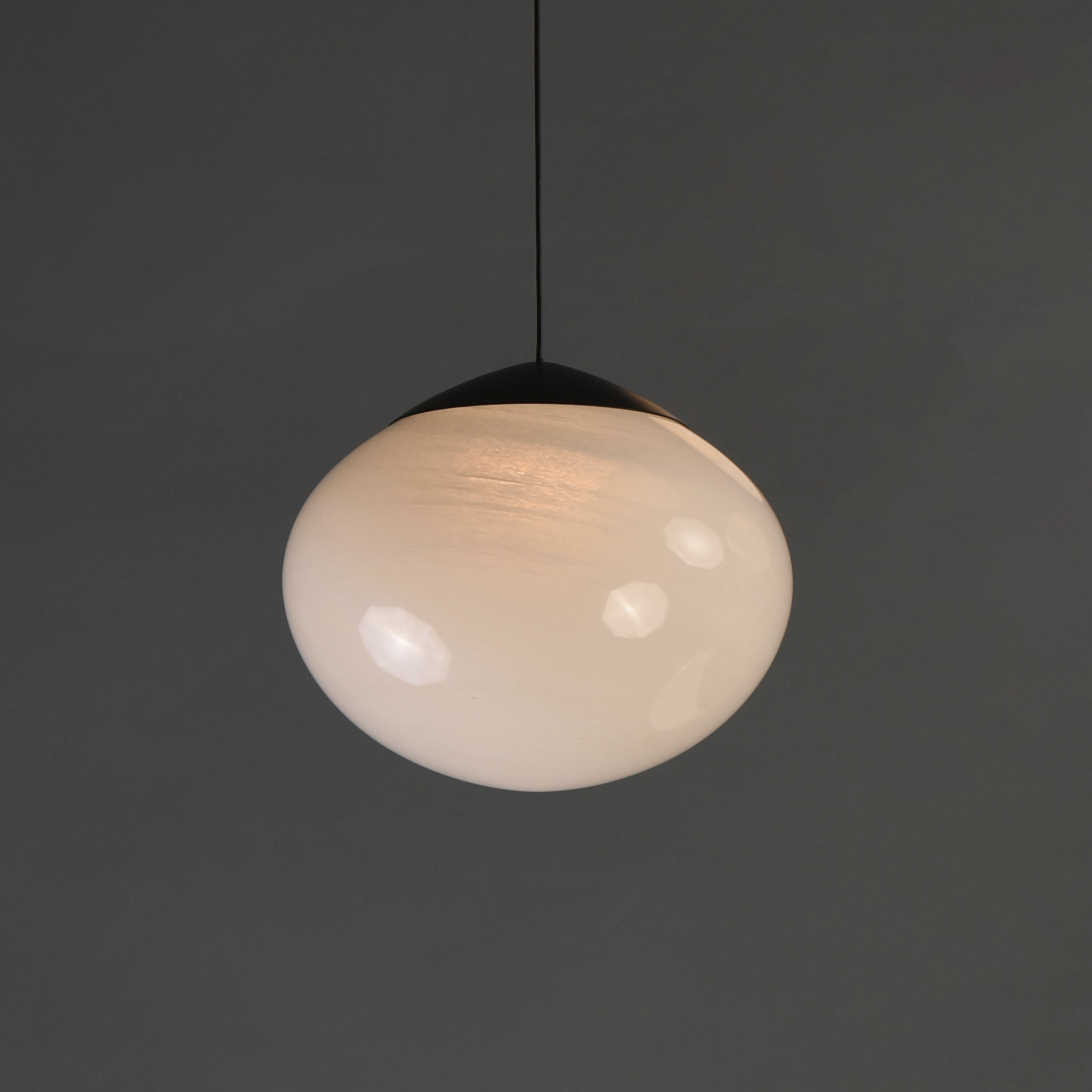 Nimbus LED 9.5 inch Black Single Pendant Ceiling Light in White Cirrus