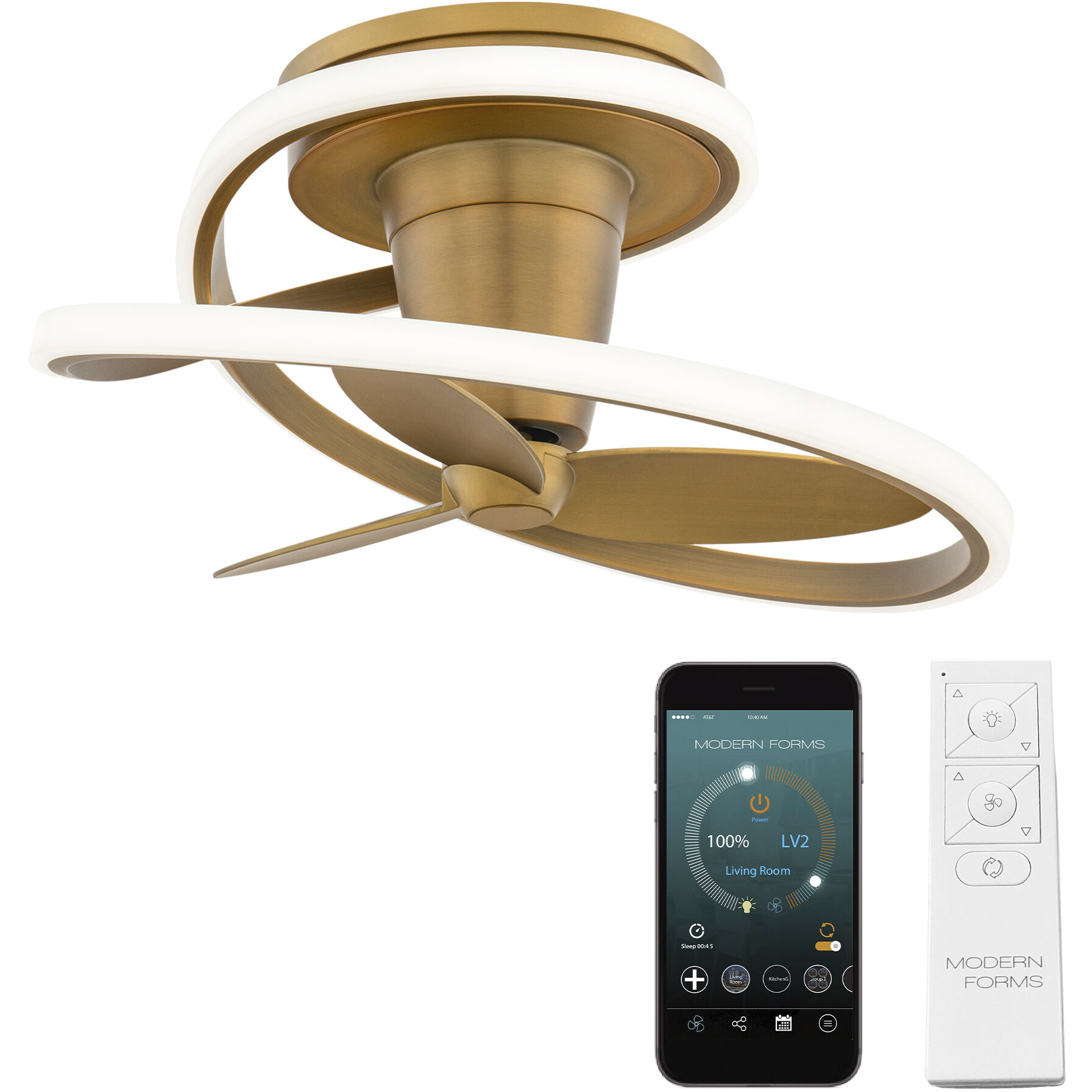 Veloce 28 inch Aged Brass Fandelier