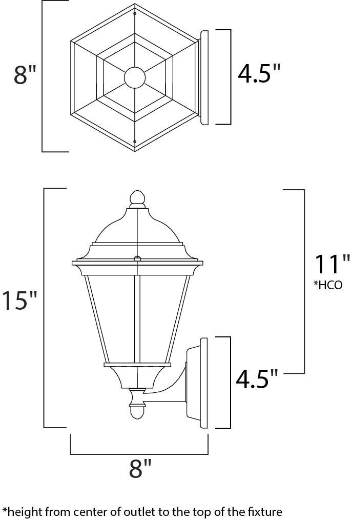 Westlake 1 Light 15 inch White Outdoor Wall Mount