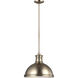 Pratt Street Metal 3 Light 16 inch Satin Brass Pendant Ceiling Light