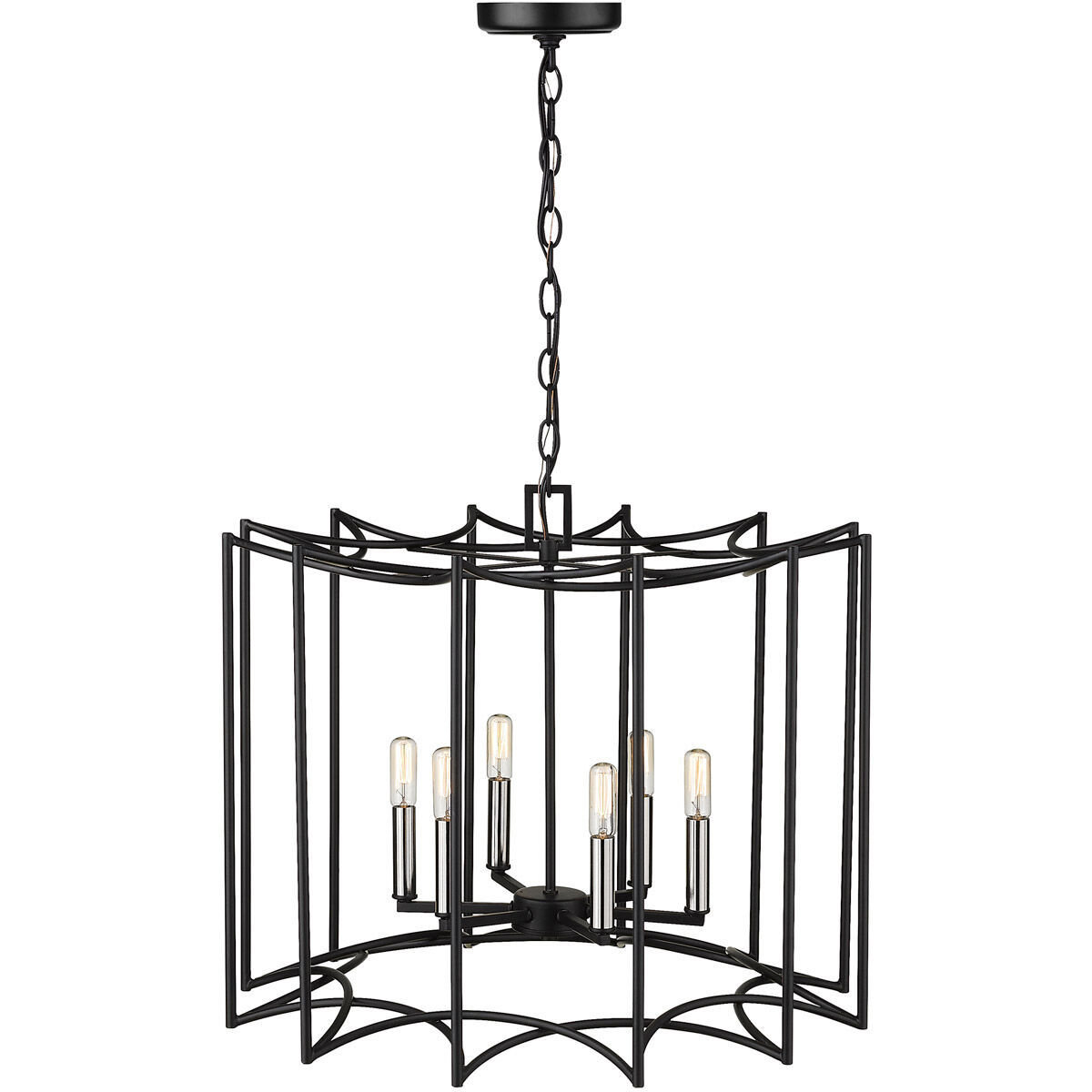 Rhian 8 Light 24 inch Matte Black Pendant Ceiling Light