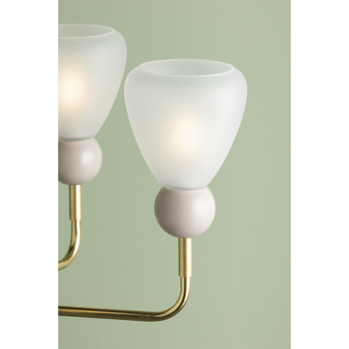 Doreen 5 Light 27.25 inch Aged Brass and Soft Peignoir Chandelier Ceiling Light