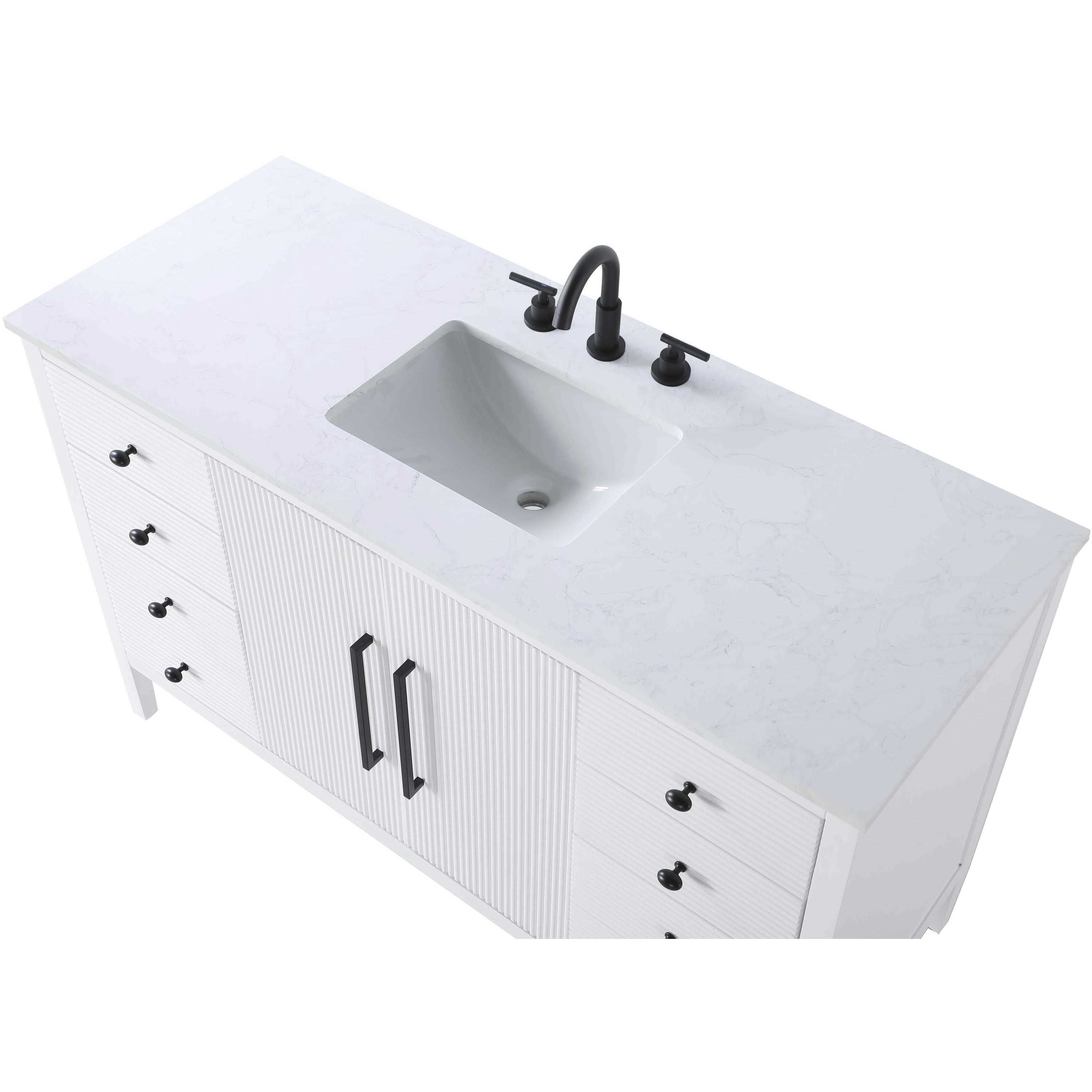 Blakely 54 X 34 inch White Bathroom Vanity Cabinet