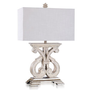 Indra 32 inch 100.00 watt Tuscana Cream Table Lamp Portable Light