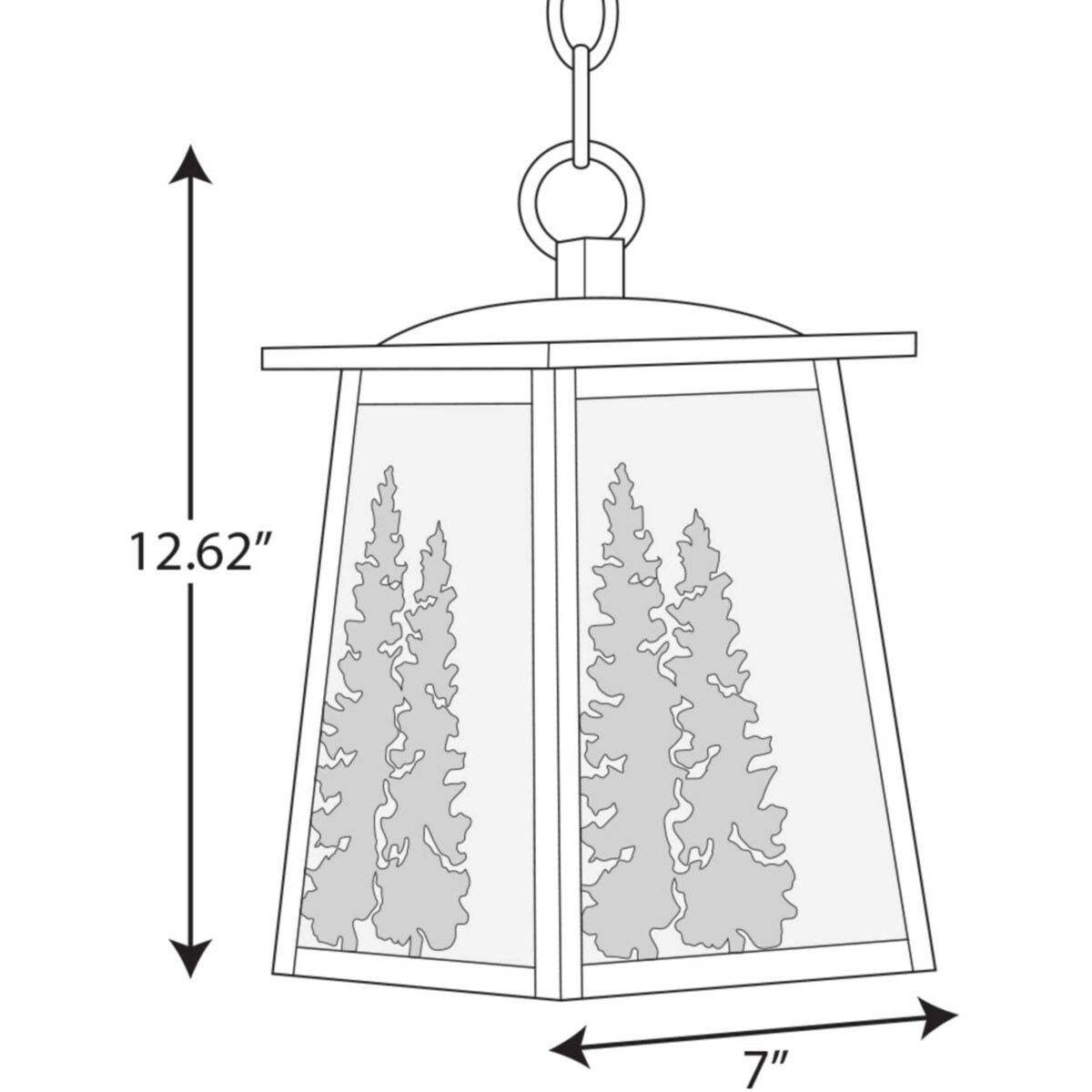 Torrey 1 Light 7 inch Antique Bronze Outdoor Hanging Lantern