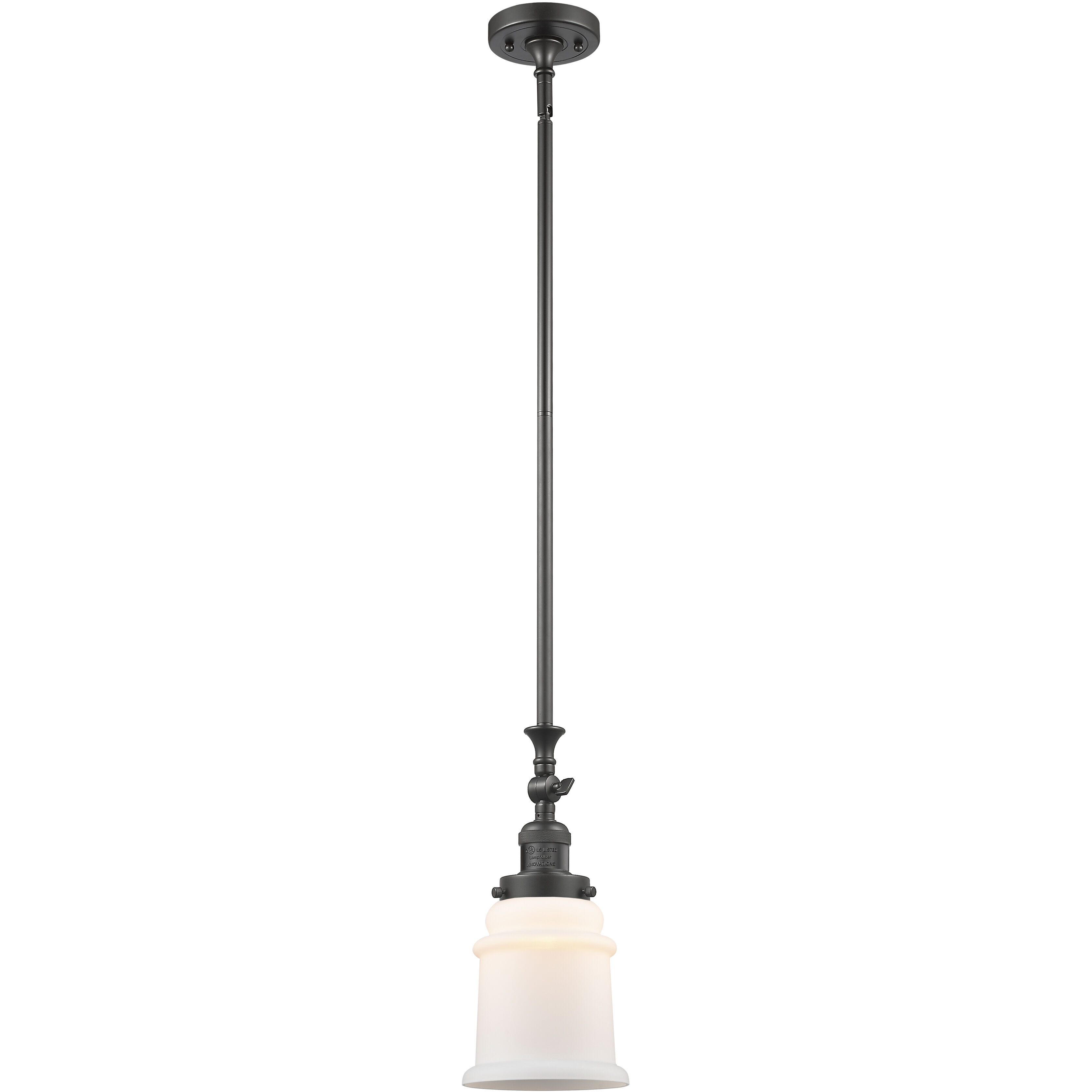 Franklin Restoration Canton 1 Light 6.5 inch Oil Rubbed Bronze Mini Pendant Ceiling Light in Incandescent, Matte White, Franklin Restoration