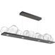 Gem LED 59 inch Matte Black Linear Pendant Ceiling Light in Clear, 2700K LED, Bezel