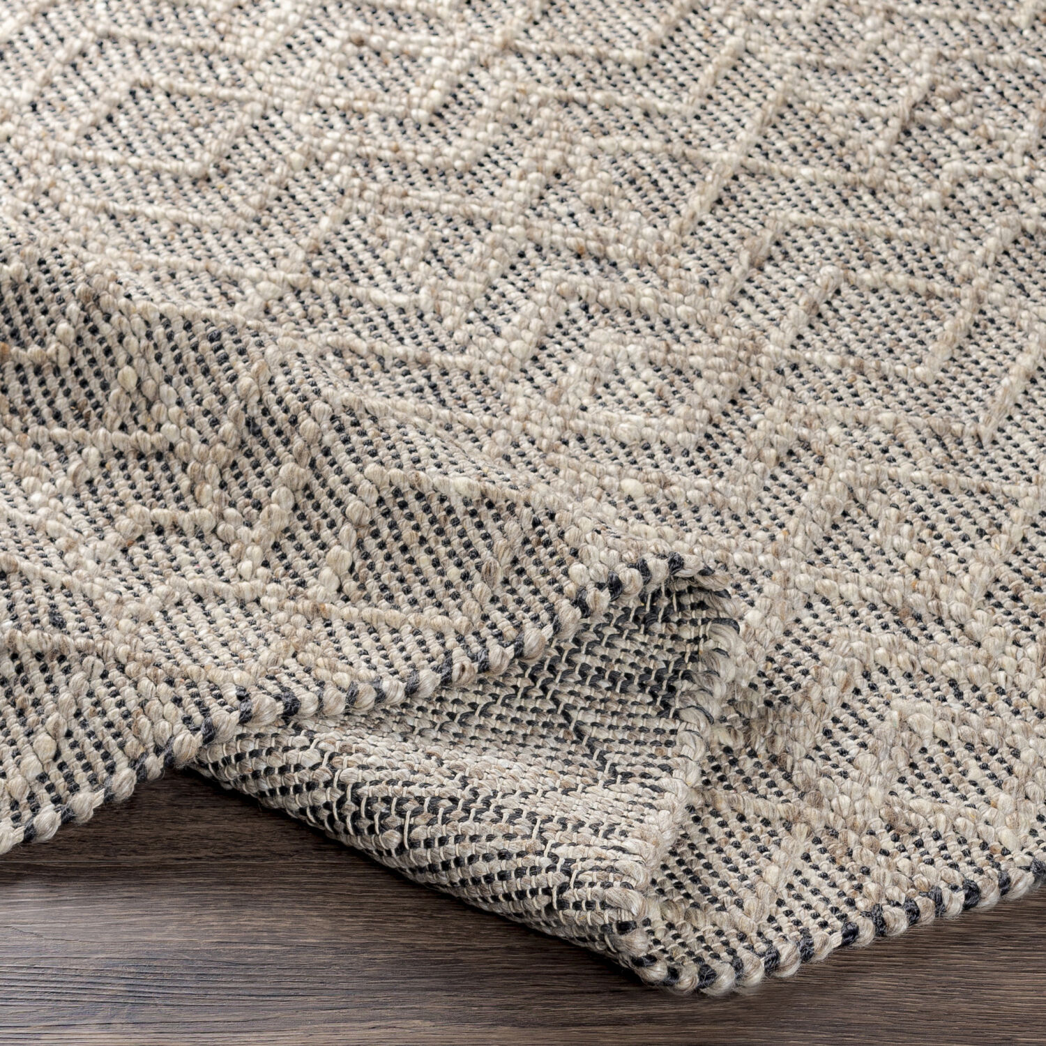 Ingrid 96 X 96 inch Black Rug in 8 Ft Square, Square